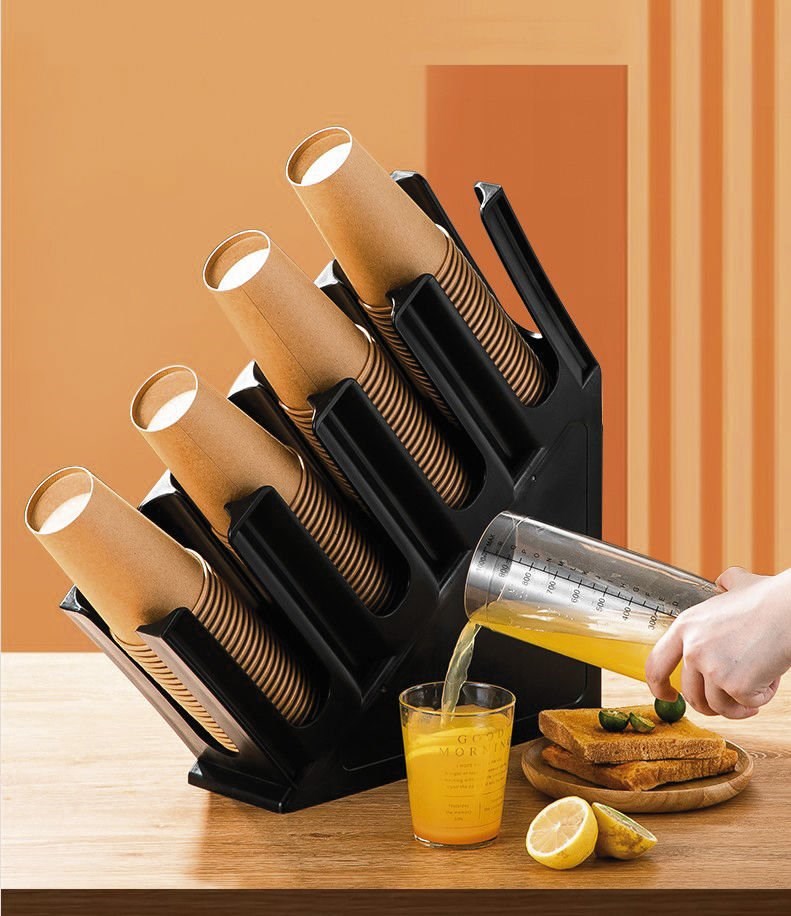 Biradlı Plastik Karton Bardak Standı (38.6x29.5x45)-Sunum Standları ve Yükselticiler - Demasan
