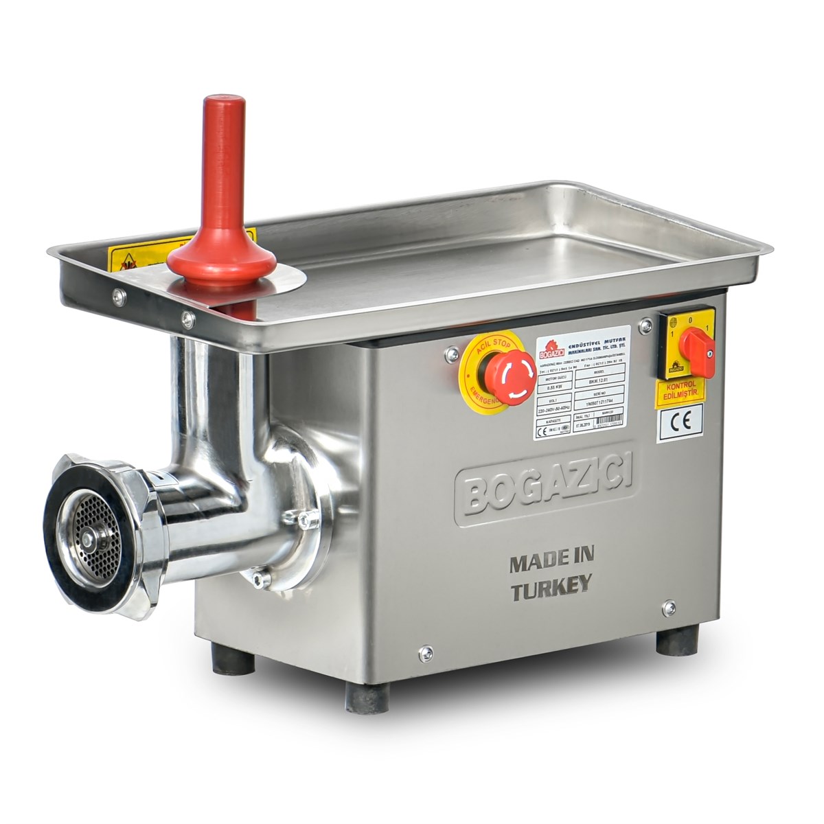 BPKM12-Boğaziçi 12 No Kıyma Makinesi Komple Krom Paslanmaz