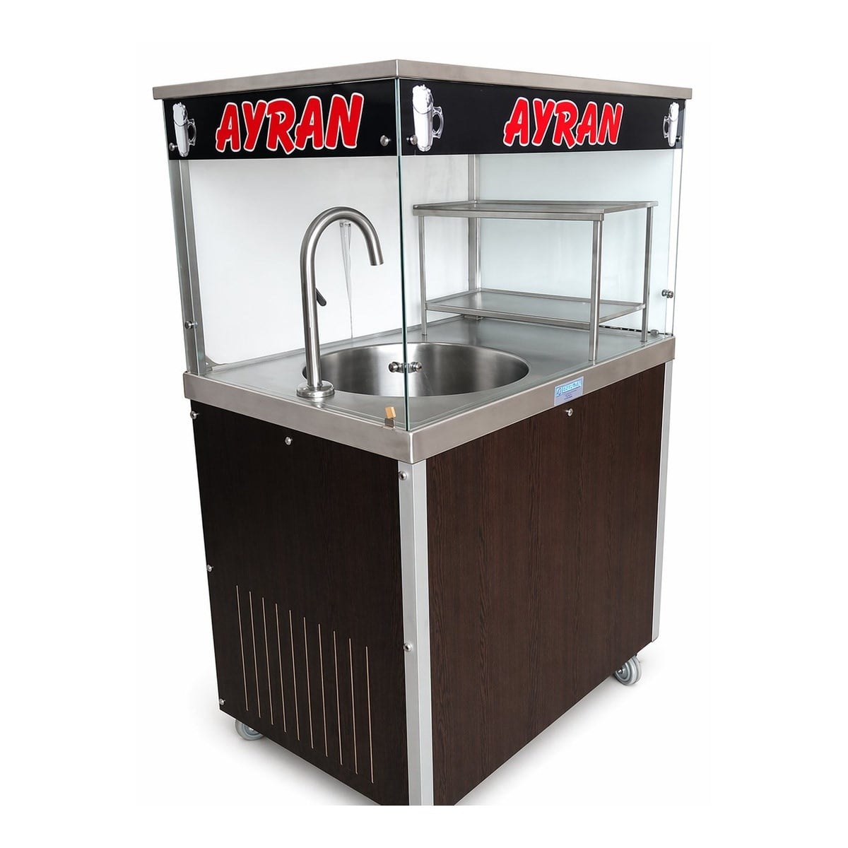 DEM06B-Bardak Raflı 36 Litre Yayık Ayran Makinası-YAYIK AYRAN MAKİNALARI - Demasan

