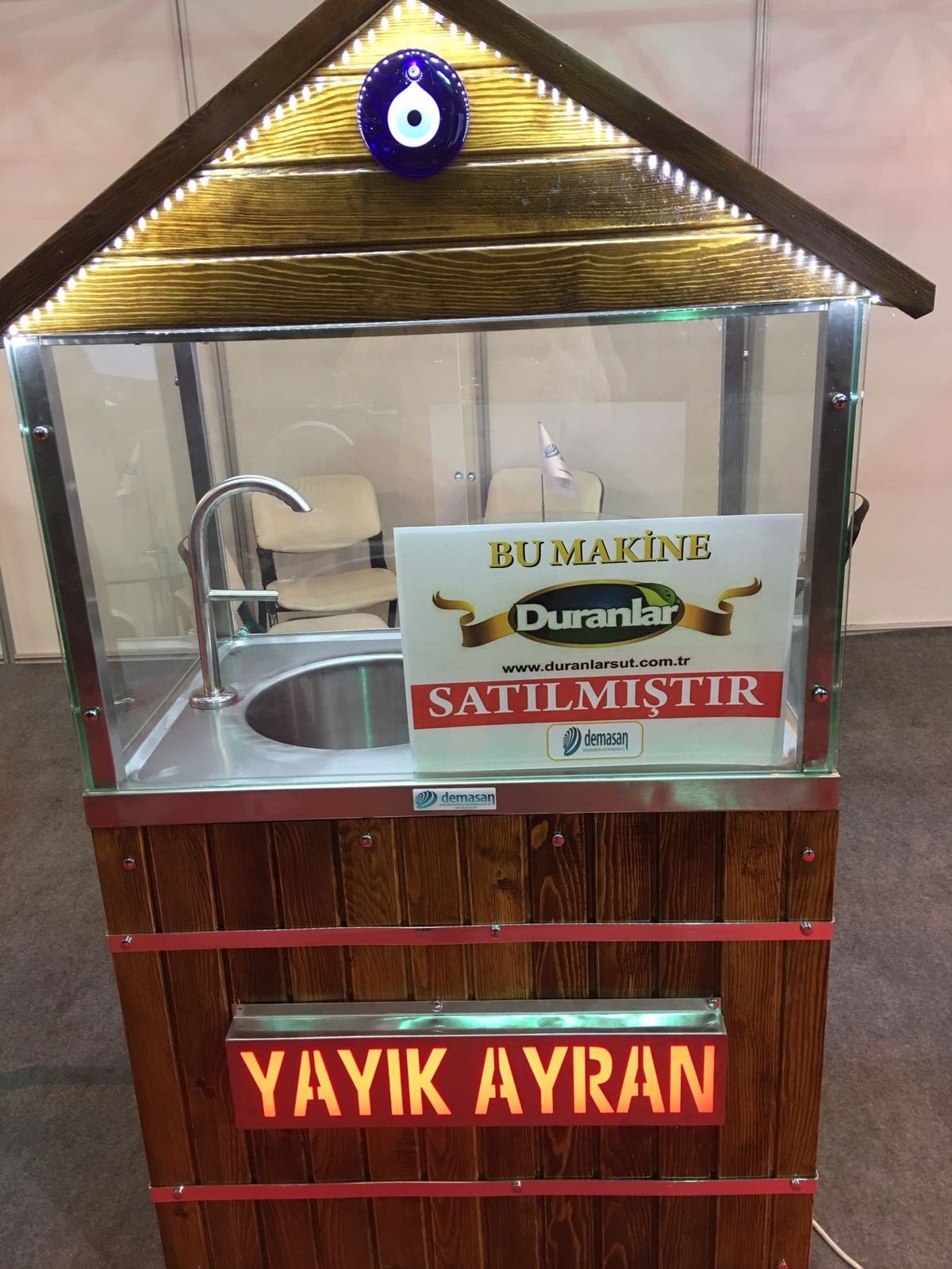 DEM11B-Çatılı 36 Litre Yayık Ayran Makinası