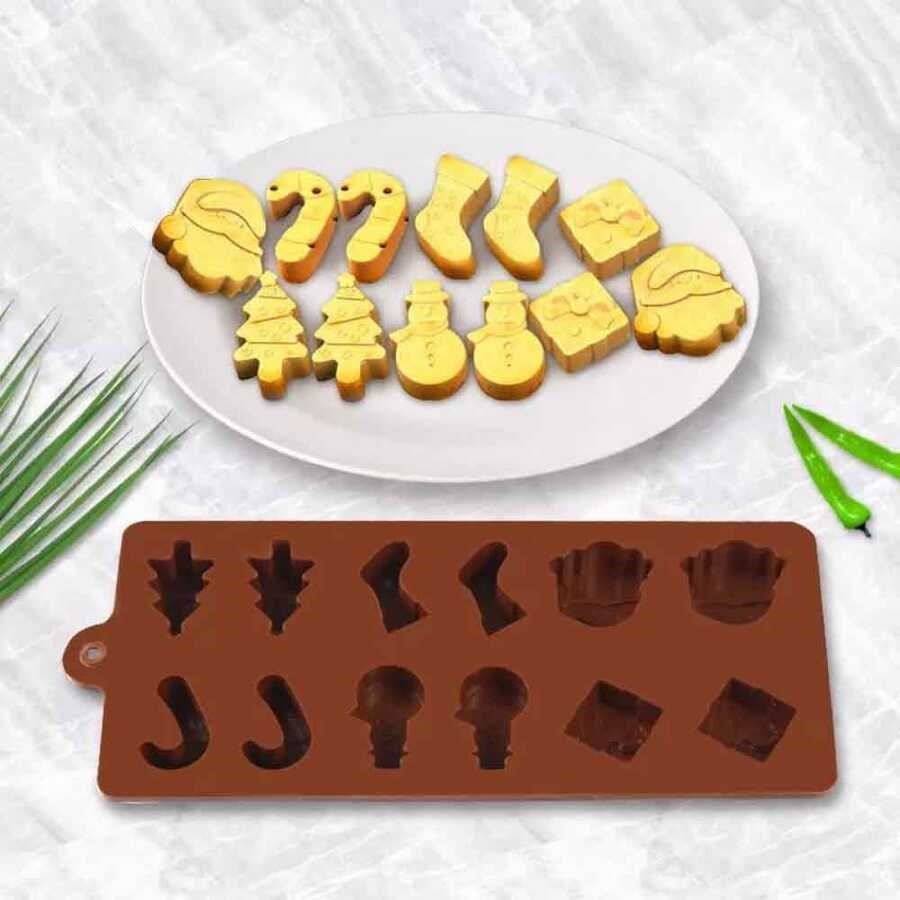 Epinox Çikolata Kalıbı - Silikon - Yılbaşı (YLB-22)-Pasta ve Baklava Kalıpları - Demasan
