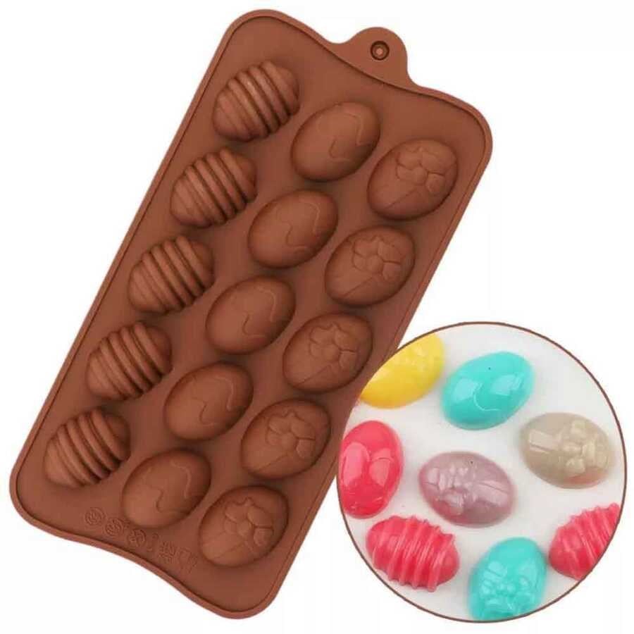 Epinox Çikolata Kalıbı - Silikon - Yumurta (YMR-21)-Pasta ve Baklava Kalıpları - Demasan
