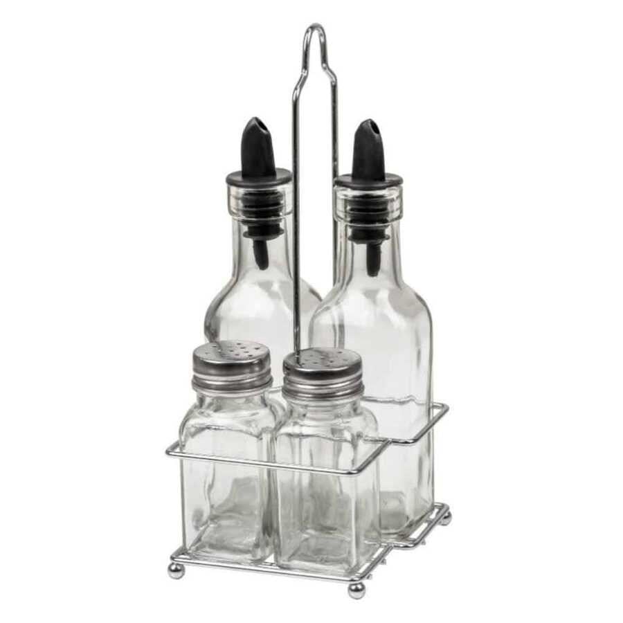 Epinox Yasemin 2 Yağlık 200 ml + 2 Tuzluk Set (YST-04)-Sosluk, Reçellik ve Şişeler - Demasan
