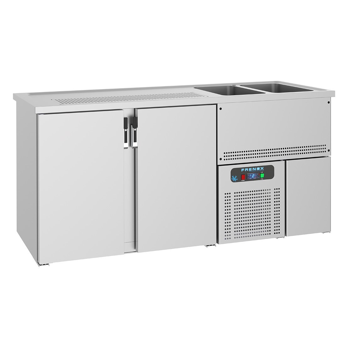 Frenox BBN2-2E-R-R290 Çift Evyeli Bira Fıçı Soğutucu Buzdolabı, 430 Kalite-BACKBAR ÜNİTELERİ - Demasan
