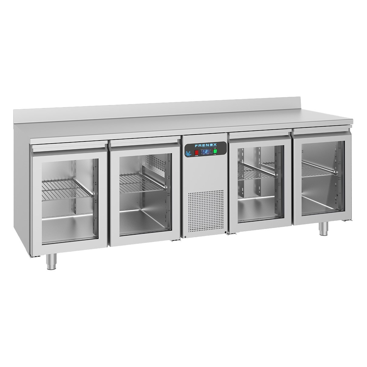 Frenox CSN4-M-G-R290 Tezgah Tipi Buzdolabı, Mono Blok, Cam Kapılı, 550 Lt, 304 Kalite-TEZGAH TİPİ BUZDOLAPLARI - Demasan
