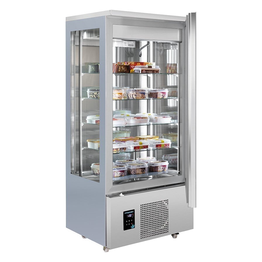 Frenox DN4-R290 Dik Vitrin Buzdolabı, 400 Lt-TEŞHİR DOLAPLARI - Demasan

