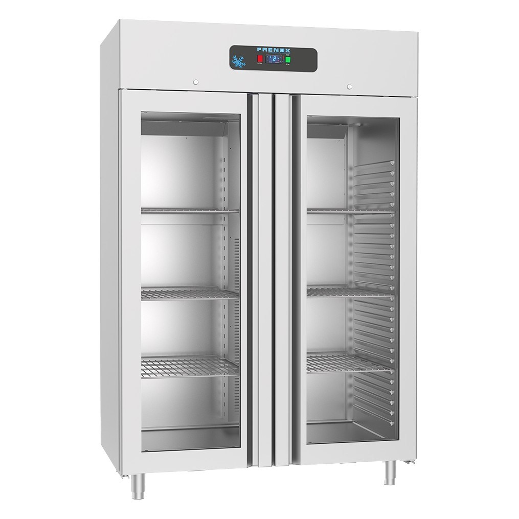 Frenox VN18-G-M-EF-R290 Çift Kapılı Dik Tip Buzdolabı, Prof. Line, Cam Kapılı, 1400 Lt, 304 Kalite-DEPO TİPİ BUZDOLAPLARI - Demasan
