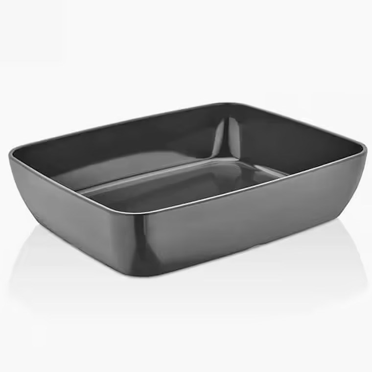 Gastro Boutique Corona GN.1/2 Kase 26,5x32,5 cm 3.800 ml - Gri-Kırılmaz Kaseler - Demasan
