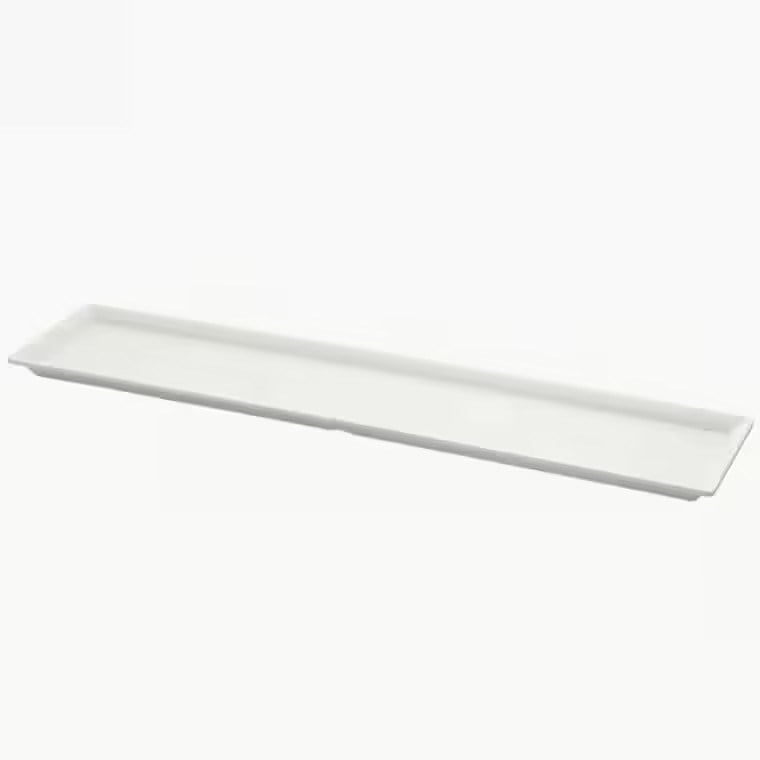 Gastro Boutique Maya Dikdörtgen Platter 60x13,5 cm - Krem Beyaz-Sunum Tabakları ve Kaseler - Demasan
