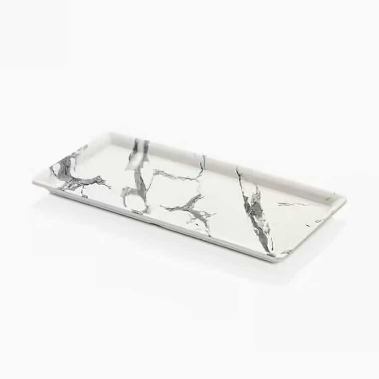 Gastro Boutique Mayamar Beyaz Mermer Dikdörtgen Platter 35x17 cm-Sunum Tabakları ve Kaseler - Demasan
