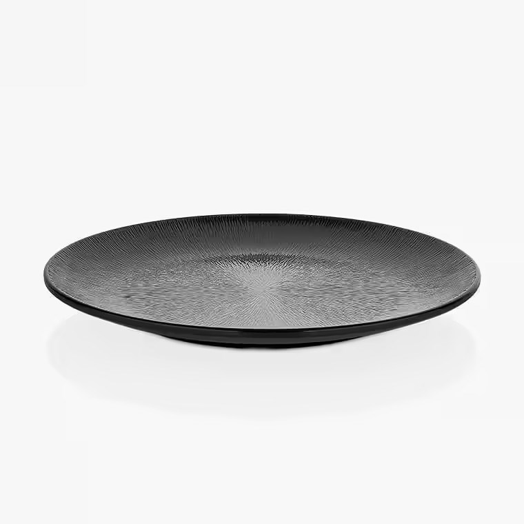 Gastro Boutique Mina Platter Yağmur Yüzey Ø 40 cm - Siyah-Sunum Tabakları ve Kaseler - Demasan
