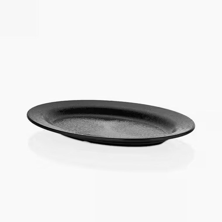 Gastro Boutique Nova Platter Yağmur Yüzey 42x29 cm - Siyah-Sunum Tabakları ve Kaseler - Demasan
