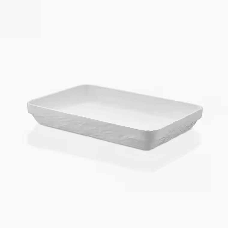 Gastro Boutique Olie Dikdörtgen Platter 35,6x24 cm - Krem Beyaz-Sunum Tabakları ve Kaseler - Demasan
