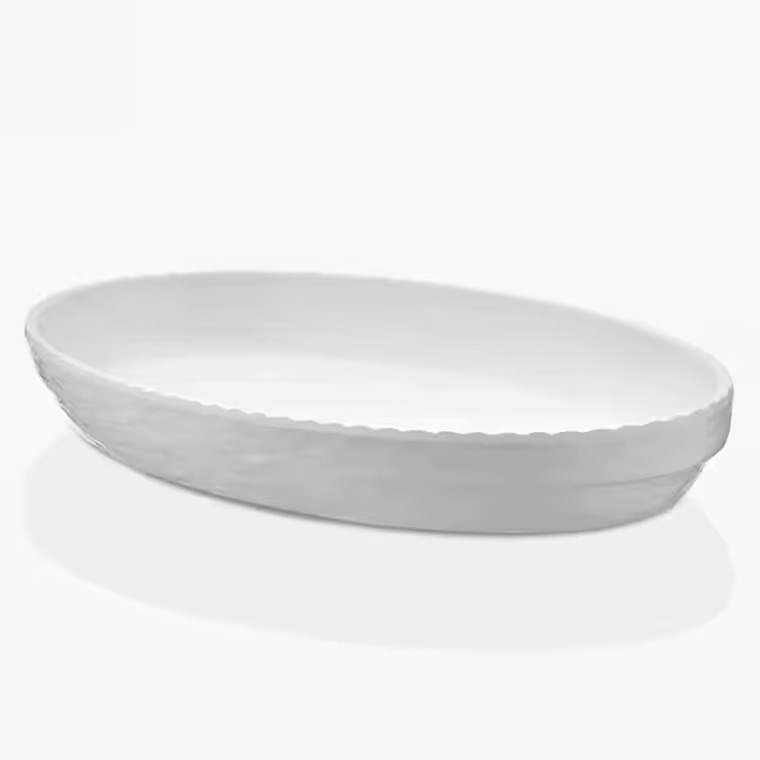 Gastro Boutique Olie Oval Platter 40x25 cm - Krem Beyaz-Sunum Tabakları ve Kaseler - Demasan
