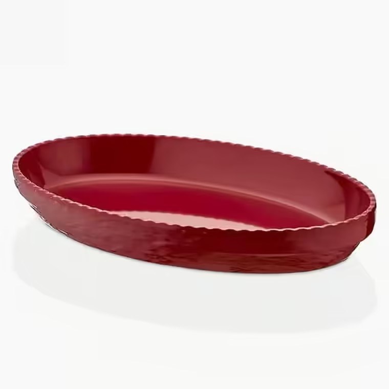 Gastro Boutique Olie Oval Platter 40x25 cm - Kırmızı-Sunum Tabakları ve Kaseler - Demasan
