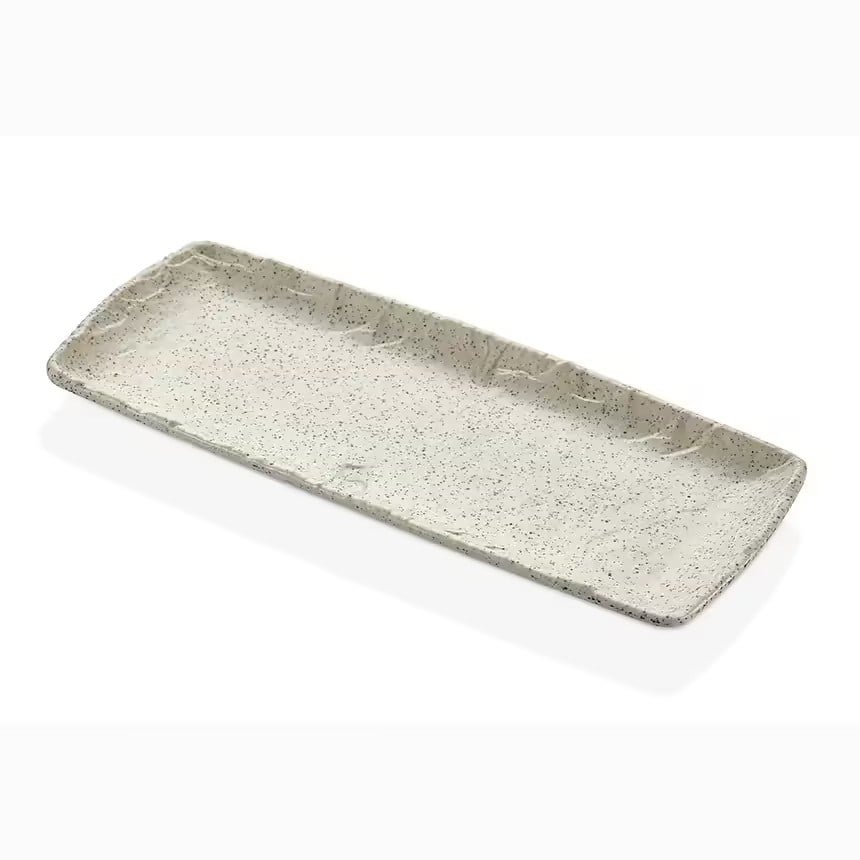 Gastro Boutique Polaris Platter 28,5x12 cm - Beyaz Granit-Sunum Tabakları ve Kaseler - Demasan
