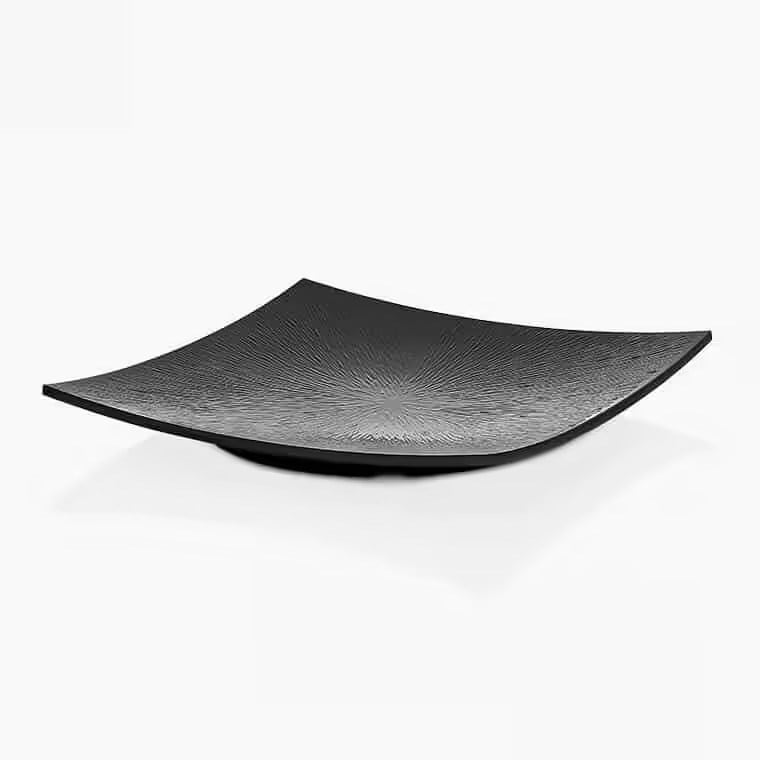 Gastro Boutique Saku Platter Yağmur Yüzey 31x31 cm - Krem Beyaz-Sunum Tabakları ve Kaseler - Demasan
