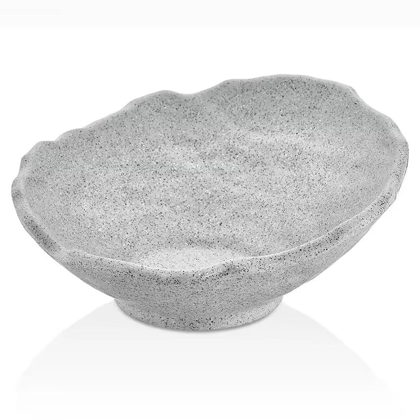 Gastro Boutique Slanted Kase 28,2x27,5 cm 1.100 ml - Gri Granit-Kırılmaz Kaseler - Demasan

