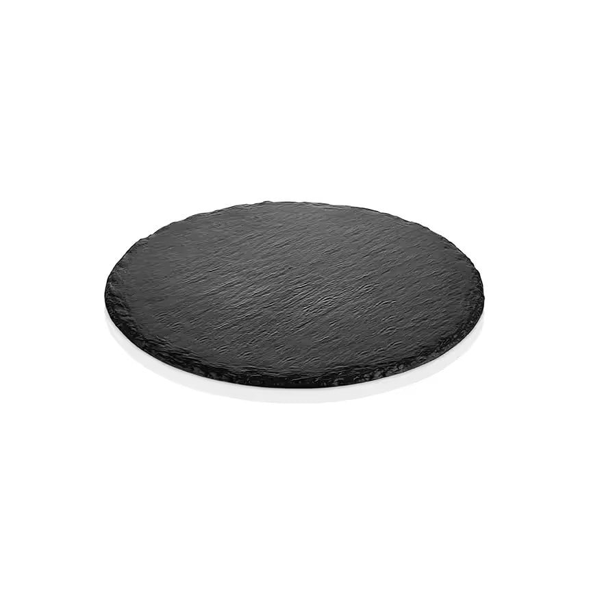 Gastro Boutique Slate Efct. Yuvarlak Pano Ø 30 cm - Siyah-Sunum Tabakları ve Kaseler - Demasan
