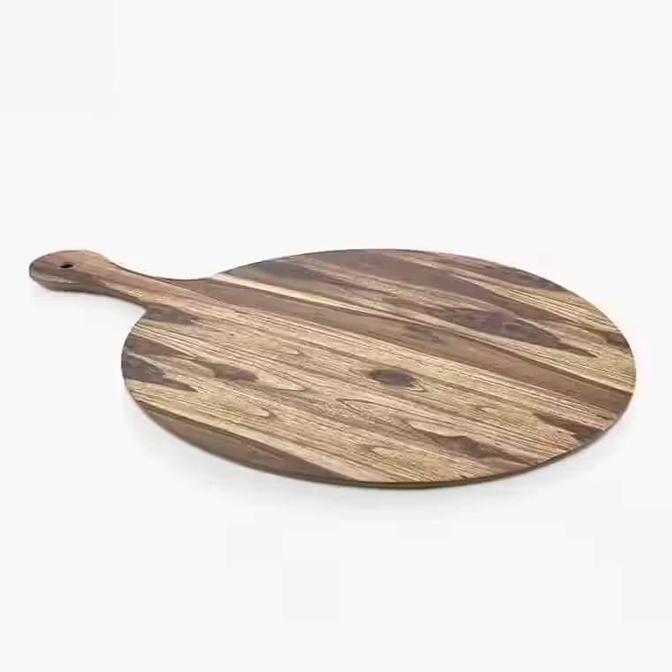 Gastro Boutique Wood Effect Ceviz Yuvarlak Pano Ø 30 cm - L.42 cm-Sunum Tabakları ve Kaseler - Demasan
