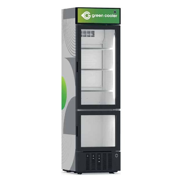 Green Cooler 300 Kombi Cam Kapılı Dik Tip Soğutucu + Dondurucu, 218 Lt-ŞİŞE SOĞUTUCULAR - Demasan
