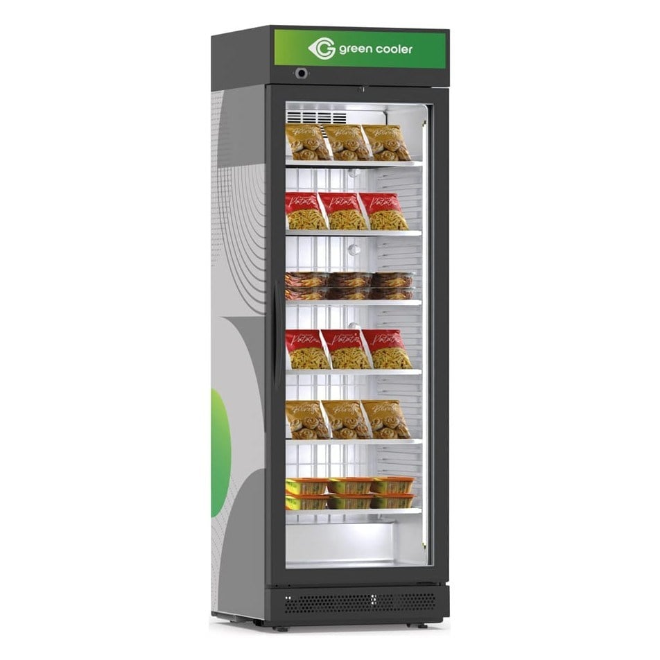 Green Cooler 377 C VF Tek Cam Kapılı Dik Teşhir Derin Dondurucu, 365 Lt-DERİN DONDURUCULAR - Demasan
