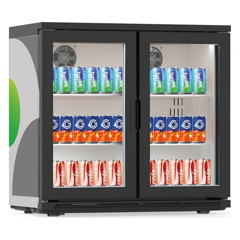 Green Cooler BB 230 WOC 2 Cam Kapılı Bar Altı Şişe Soğutucu, 163 Lt-ŞİŞE SOĞUTUCULAR - Demasan
