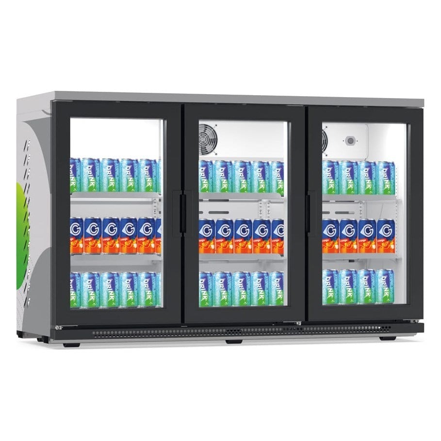 Green Cooler BB 240 WOC 3 Cam Kapılı Bar Altı Şişe Soğutucu, 243 Lt-ŞİŞE SOĞUTUCULAR - Demasan
