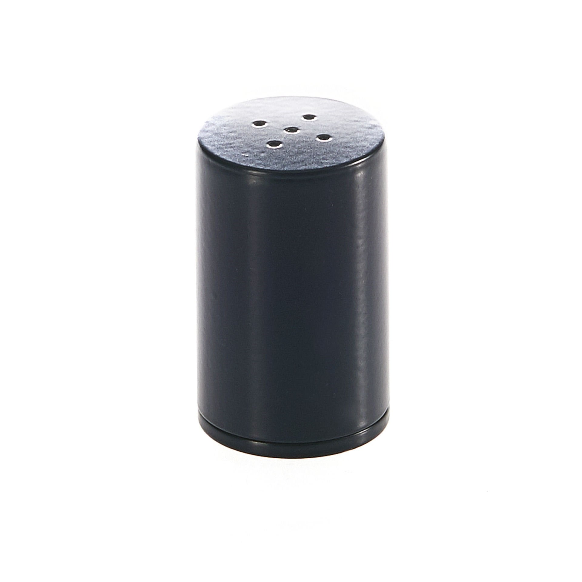 Groovy Yuvarlak Bodur Tuzluk Siyah Çap 4CM H:6,5 cm (Tuzluk Tıpası Plastiktir)-Sosluk, Reçellik ve Şişeler - Demasan
