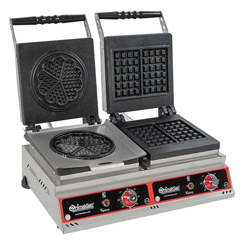Himaksan PKW-2 Elektrikli Papatya+Kare Waffle Makinası-WAFFLE PİŞİRİCİLER - Demasan
