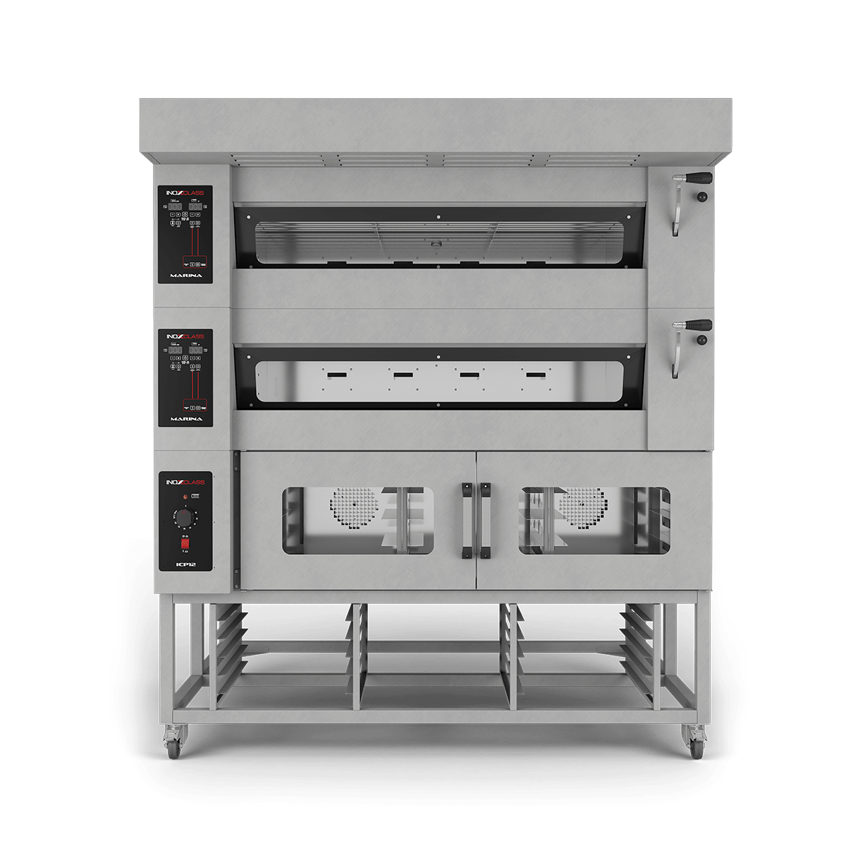 Inoxclass M-1202E-J Taş Tabanlı Fırın, Elektrikli, 4 Tepsi 40x60 cm, Buhar Jeneratörlü-EKMEK FIRINLARI - Demasan
