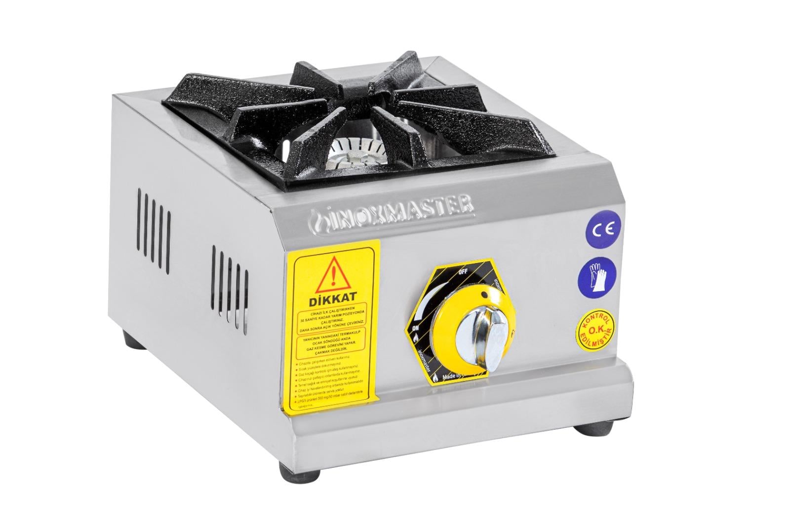 Inoxmaster Profesyonel Tekli Mini Ocak - Gazlı/LPG Uyumlu (İMR-MNOG-1) LOKANTACI OCAKLARI
