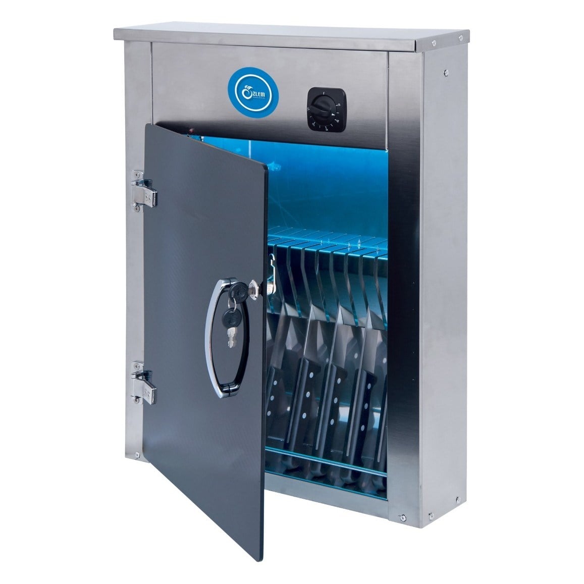 Özlem OZ-STERILISER UV-C Bıçak Sterilizatörü, 10 Bıçak Kapasiteli-BIÇAK STERİL DOLAPLARI - Demasan
