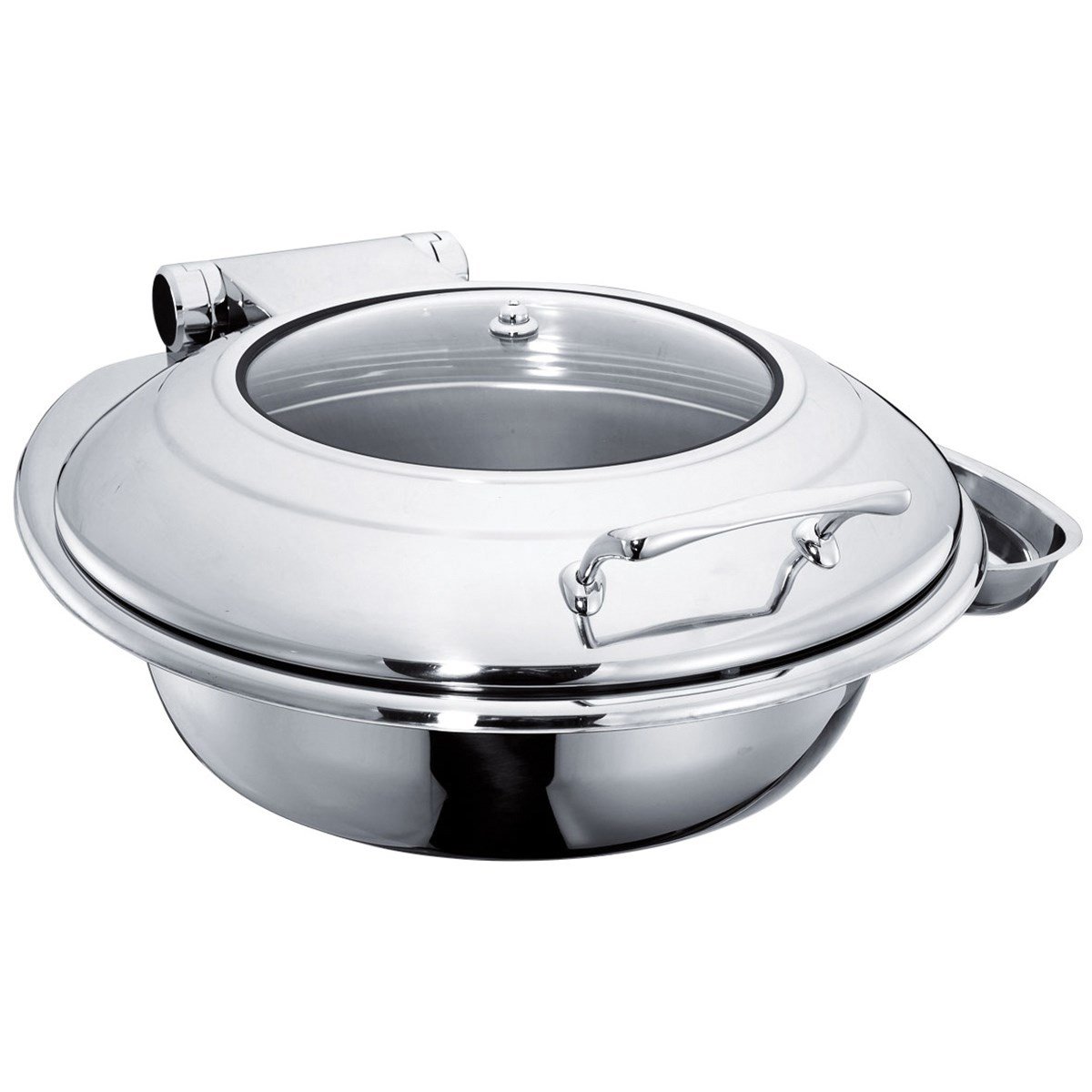 Öztiryakiler Chafing Dish Yuvarlak Cam Kapaklı Ayaksız 6 L 2/3 GN-Chafing Dish ve Açık Büfe Üniteleri - Demasan
