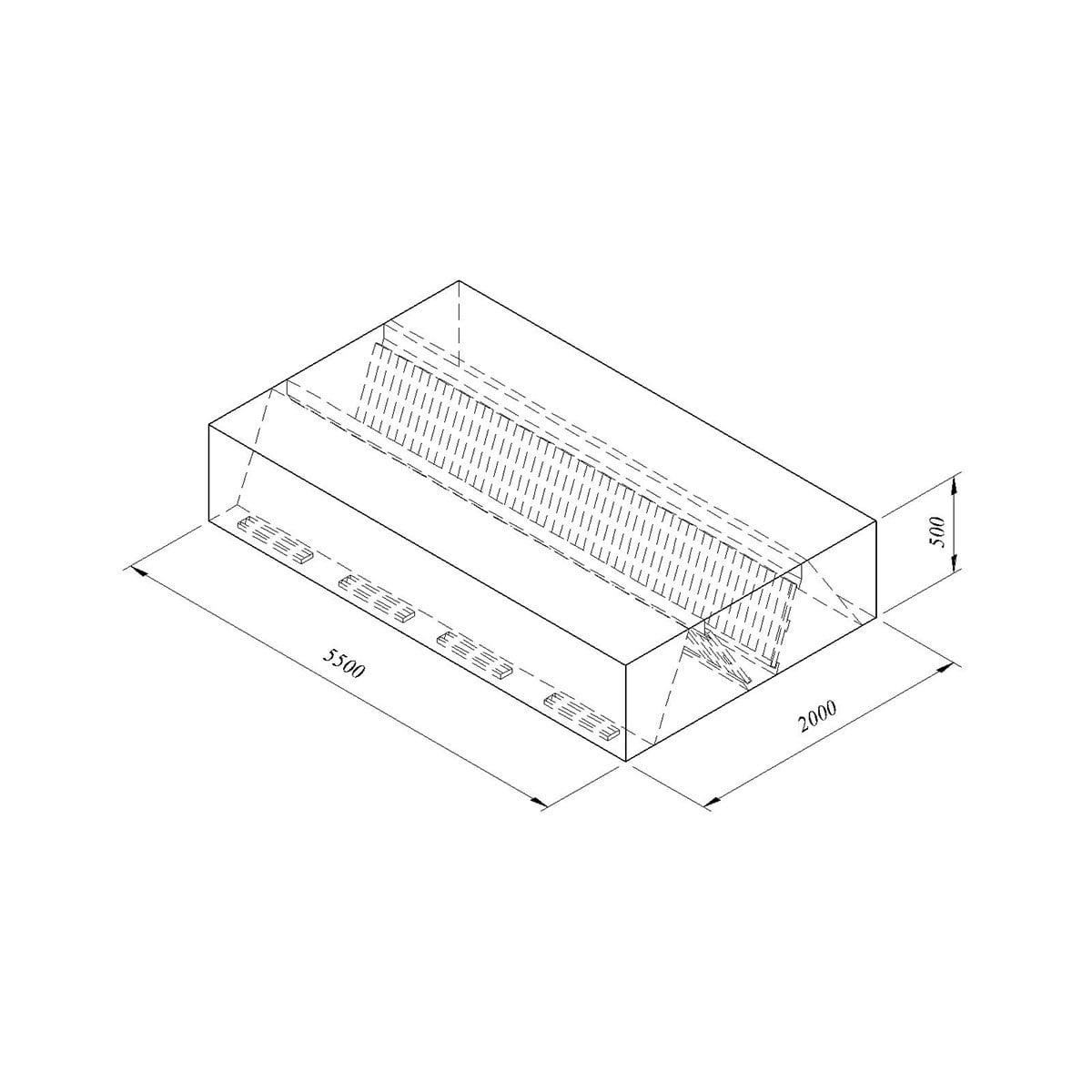 Öztiryakiler Davlumbaz Orta Tip Filtreli Kutu Tip Çift Cidar 550x200-DAVLUMBAZLAR VE FİLTRELER - Demasan
