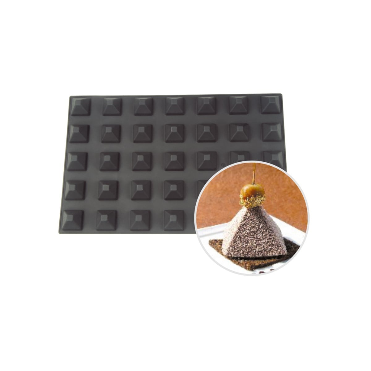 Öztiryakiler Gurmeaid Silikon Kalıp Pıramıt 60x40 cm-Pasta ve Baklava Kalıpları - Demasan
