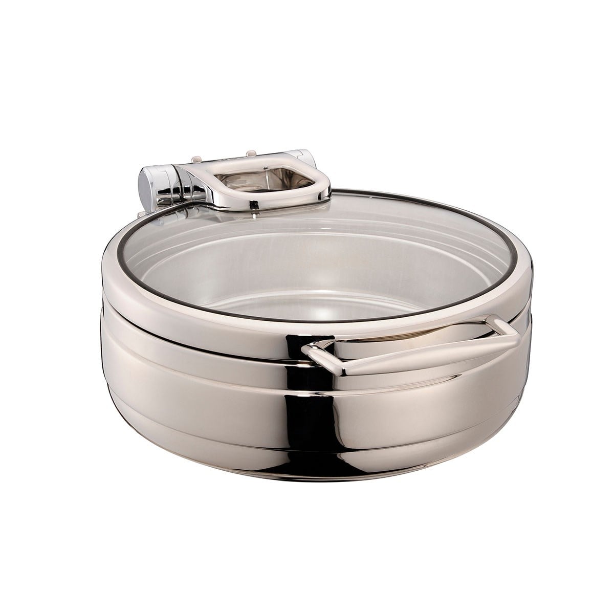 Öztiryakiler Lux Chafing Dish Hidrolik Cam Kapak Yuvarlak 6L 2/3 GN-Chafing Dish ve Açık Büfe Üniteleri - Demasan
