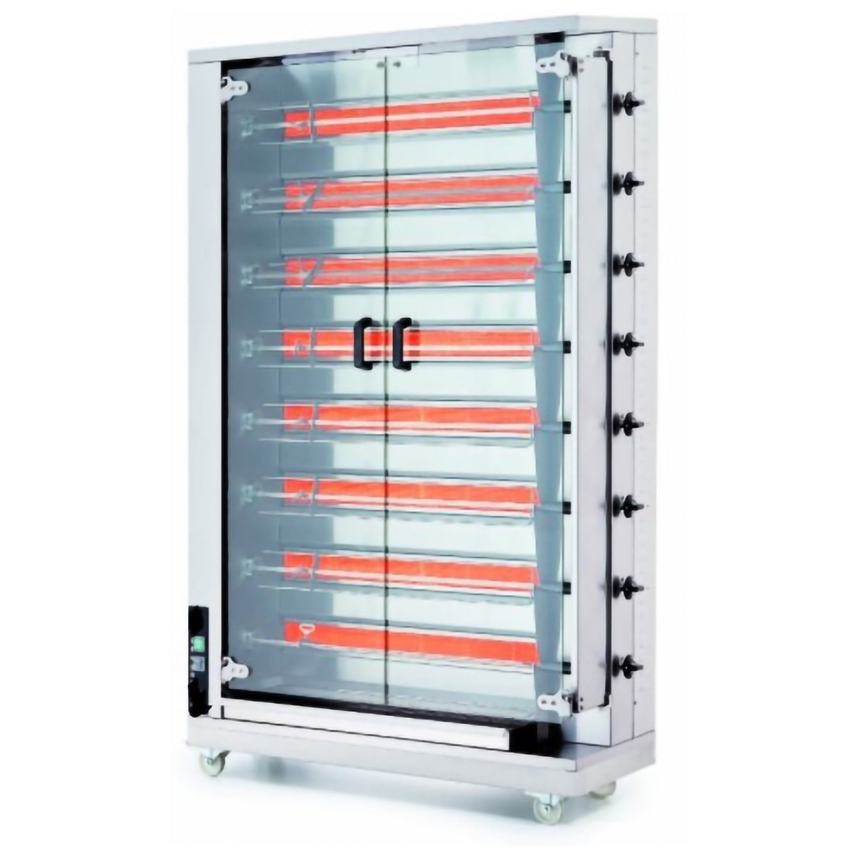 Öztiryakiler Pılıc Cevırme Makinası 8 Şiş 32-40 Pılıc Kapasıte Gazlı-Chicken Rotisseries and Horizantal Kebab Machine - Demasan
