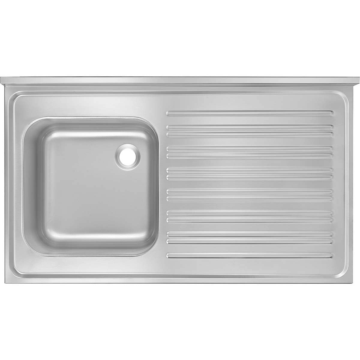 Öztiryakiler Tablalı Evye 100x60 Tek Goz Sağ Damlalık 40x40x25 1,00 mm-Evye Tablaları ve Kazan Yıkama Evyeleri - Demasan
