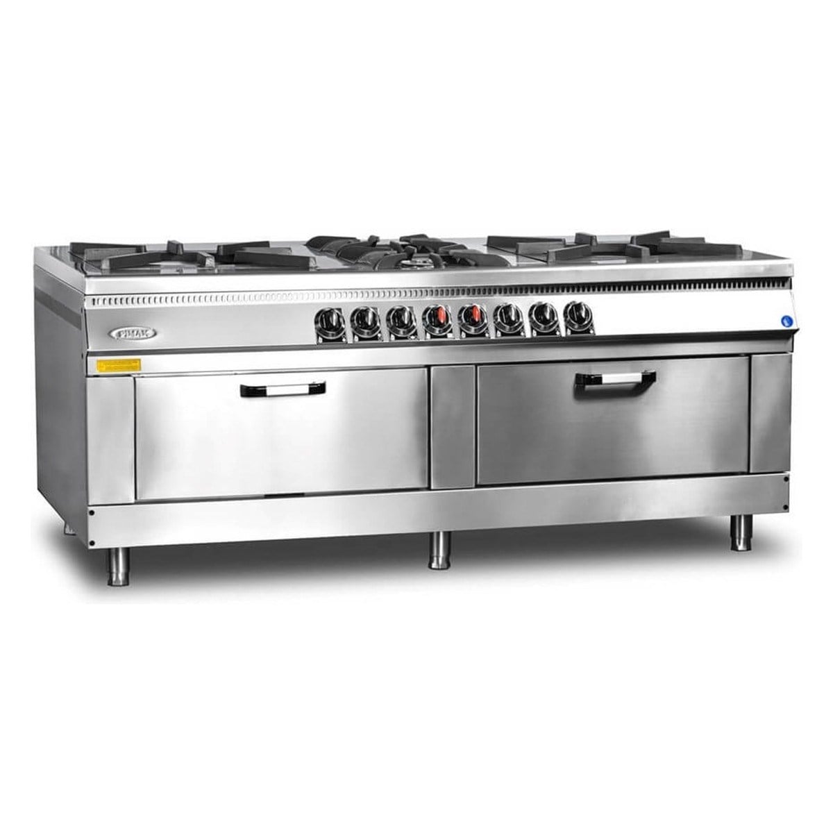 Pimak KU-M015-2.6 Gazlı Kuzine, 6 Gözlü + 2 Fırın, 200x100x85 cm-KUZİNELER - Demasan
