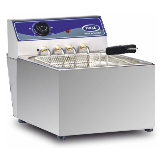 Pimak M060 Elektrikli Ekonomik Fritöz, 8 Lt, 32,5x45,5x33,5 cm-ELEKTRİKLİ FRİTÖZLER - Demasan
