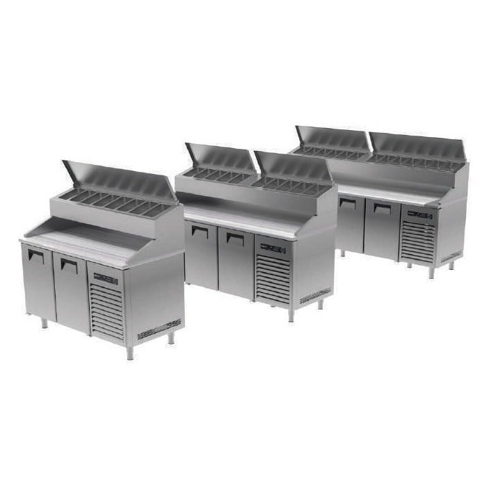 Portabianco SBM-2N70E Mermer Tablalı Make-Up Buzdolabı, 2 Kapılı, 140x70x135 cm, AISI 430-PİZZA HAZIRLIK DOLAPLARI - Demasan
