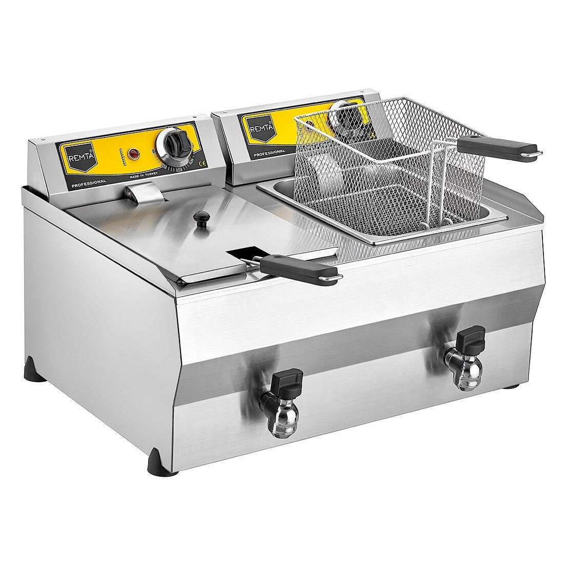 Remta R111 8+8 lt Yağ Tahliye Musluklu Elektrikli Fritöz-ELEKTRİKLİ FRİTÖZLER - Demasan
