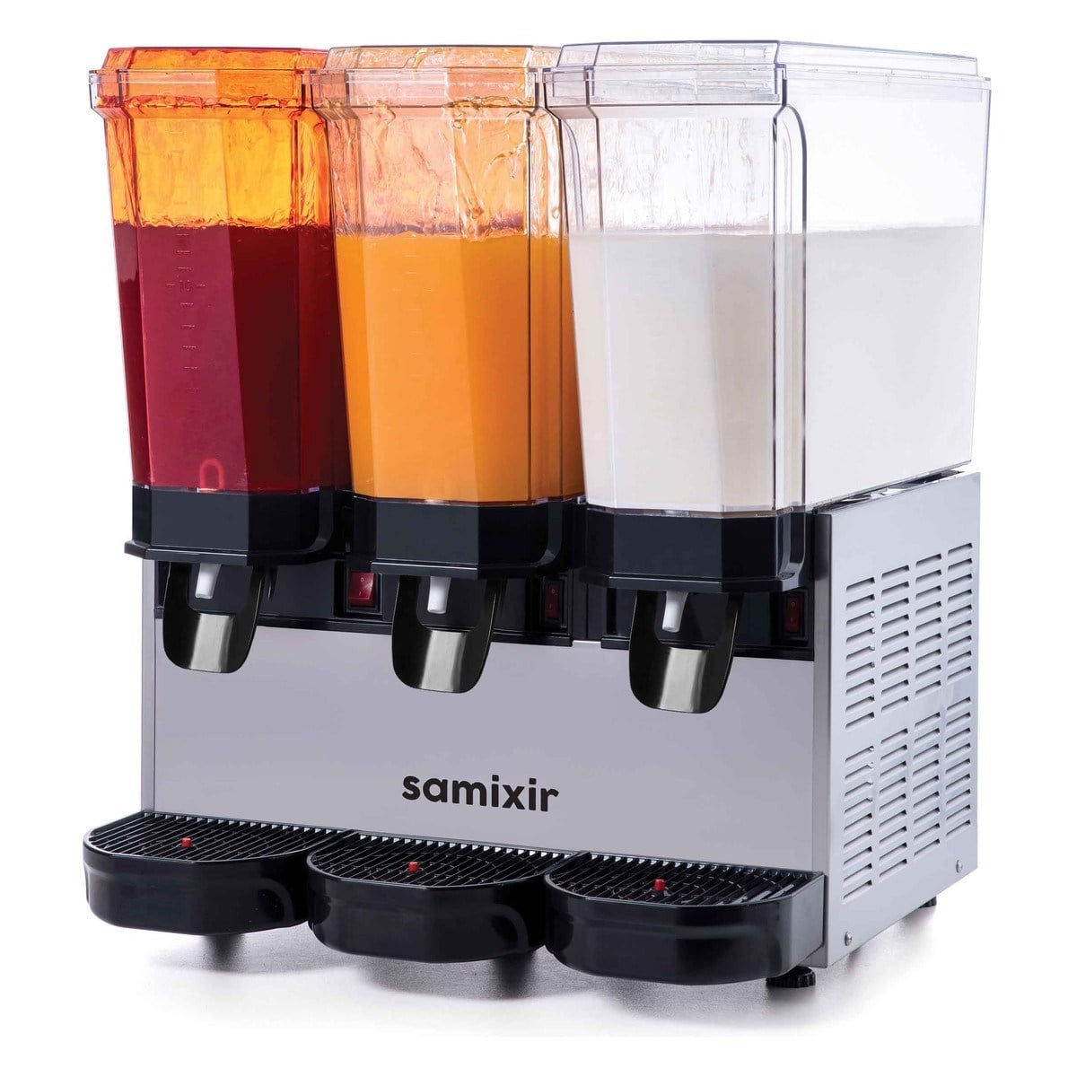 Samixir 60.SSMI Klasik Triple 2 Fıskiyeli + Karıştırıcılı Soğuk İçecek Dispenseri, 20+20+20 Lt, Inox-LİMONATA&ŞERBET&MEYVE SUYU SOĞUTUCULARI - Demasan
