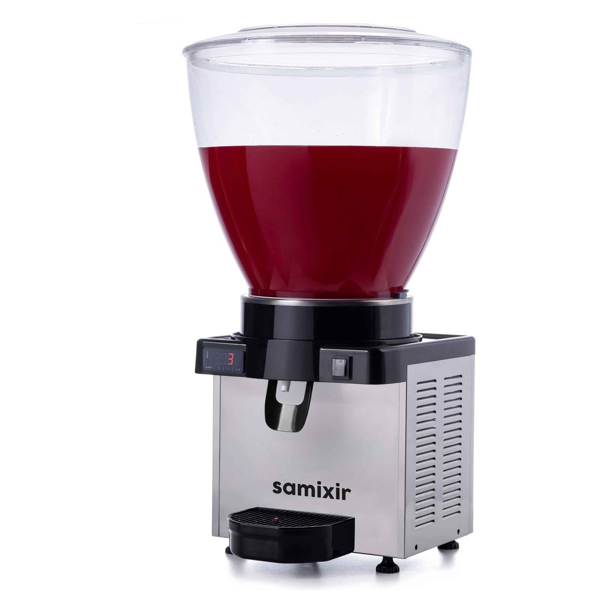 Samixir M40.DI Panoramik Karıştırıcılı Soğuk İçecek Dispenseri, Dijital, 40 Lt, Inox-LİMONATA&ŞERBET&MEYVE SUYU SOĞUTUCULARI - Demasan
