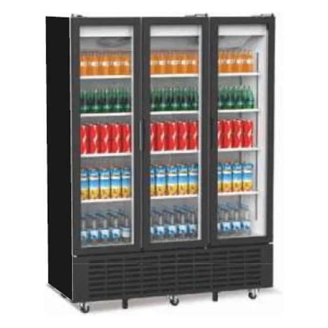 Şenox SDS-1510 DC 3 YF Üç Kapılı Kanopisiz Dik Tip Şişe Soğutucu, Siyah-ŞİŞE SOĞUTUCULAR - Demasan
