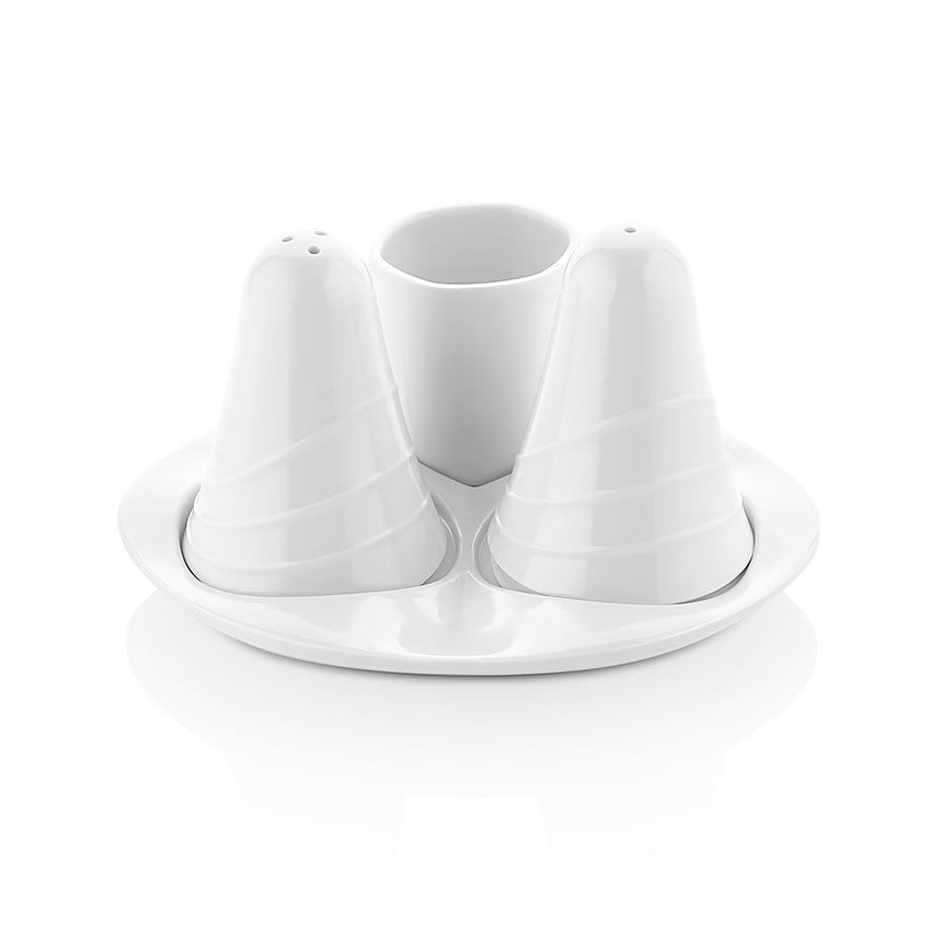 Thermoset Accessories Tuzluk & Biberlik Seti 14,4 x 10,5 cm - Porselen Beyazı-BAHARATLIKLAR - Demasan
