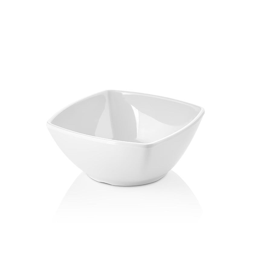 Thermoset Carre Kare Kase 15 x 17,8 cm - Adet : 6 800 ml - Porselen Beyazı-Kırılmaz Kaseler - Demasan
