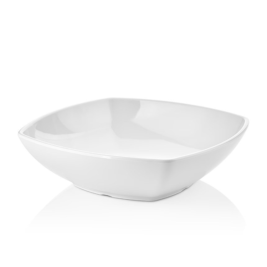 Thermoset Carre Kare Salata Kase 25,5 x 29,2 cm 2.600 ml - Porselen Beyazı-Kırılmaz Kaseler - Demasan
