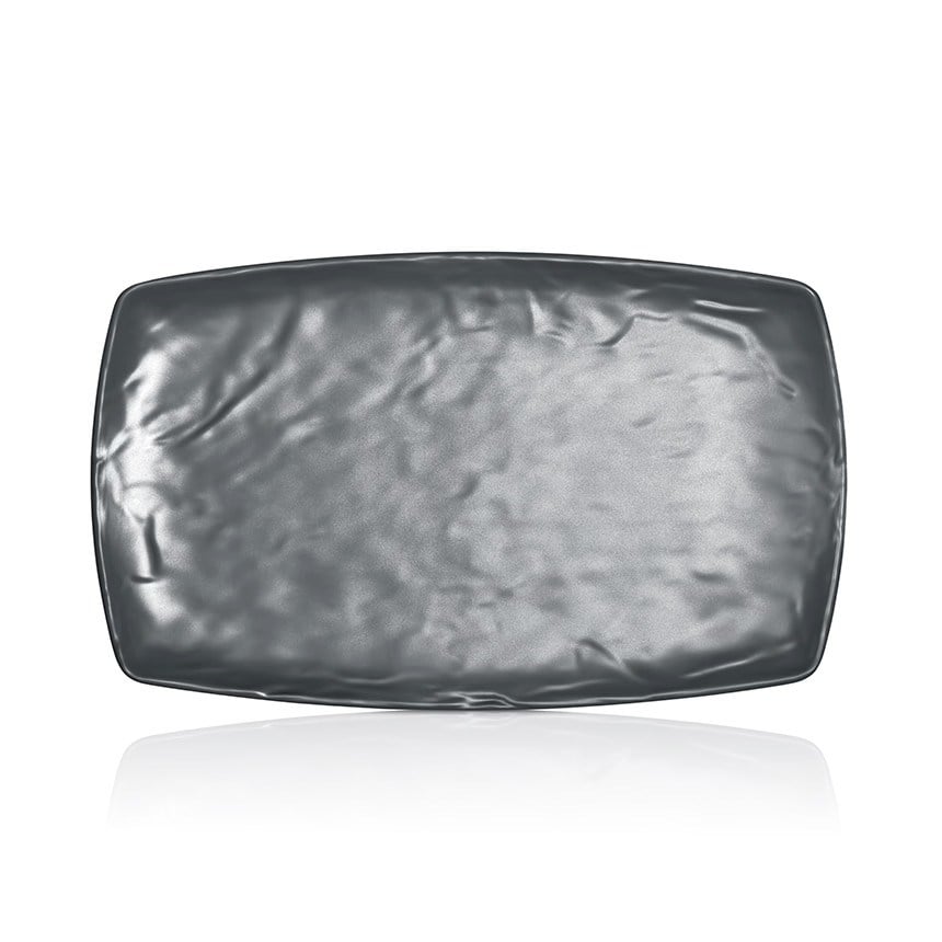 Thermoset Carre Matt Dikdörtgen Tabak 20 x 33 cm - Gri-Kırılmaz Tabaklar - Demasan
